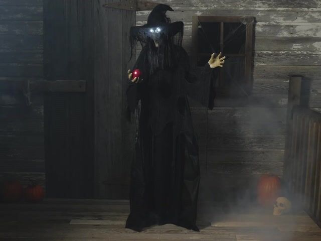 FUN3303 Scary Animated Standing Evil Witch
