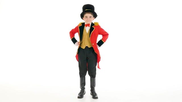 Bring the audience to their feet when you wow them wearing this Child Ringmaster Costume! You'll have lions and tigers obeying your every command.