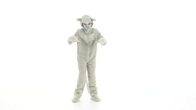Perfect for Halloween or school plays, this kids wolf costume is a complete package and great value.  The jumpsuit also includes headpiece, foot covers and attached mitts. You will be howling at the moon in no time at all.