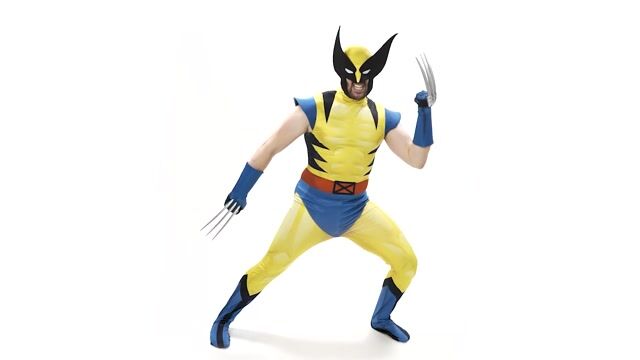 JWC5444 Wolverine Zentai Adult 360 Action Video