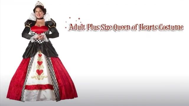This plus size Queen of Hearts costume is a high quality Alice in Wonderland costume that is great for Halloween or plays.  The outfit comes with the gown, hoop petticoat, choker and tiara.
