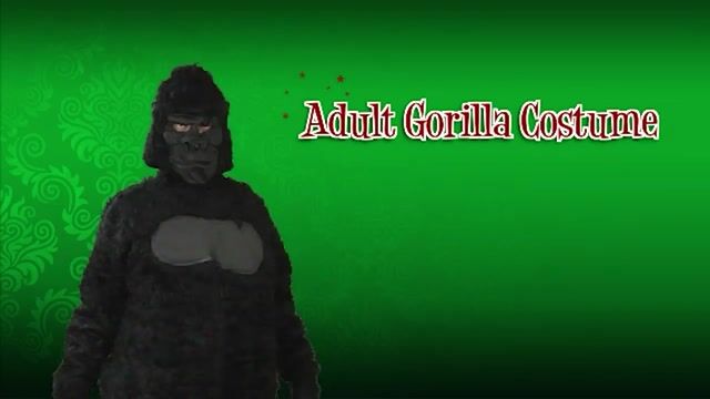 This gorilla costume is a year-round funny addition to your wardrobe.  Whether for Halloween, Pep Rally, or viral video- this gorilla mascot is sure to be entertaining. The costume comes complete with suit, hands, feet, and mask.