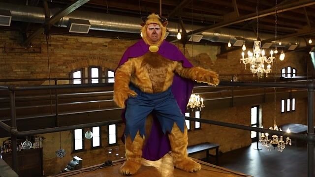 FUN94803PL Plus Size Deluxe Caped Disney Beast Men's Costume