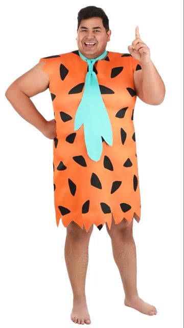 FUN1705PL Ai Plus Size Men's The Flintstones Fred Flintstone Costume