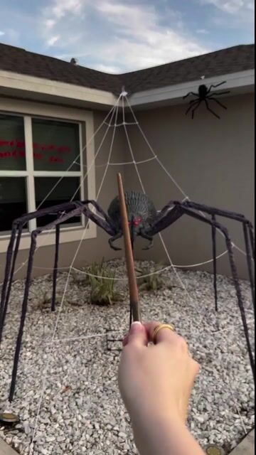 Scare the neighborhood with our 8.8FT Leggs the Giant Yard Spider Halloween Decoration! This decoration is perfect for spooky outdoor decorations and Halloween fun!