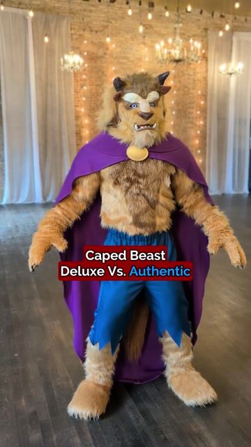 Transform into the enchanted prince with the Men’s Authentic Caped Disney Beast Costume. It is perfect for Disney cosplay and Halloween events!