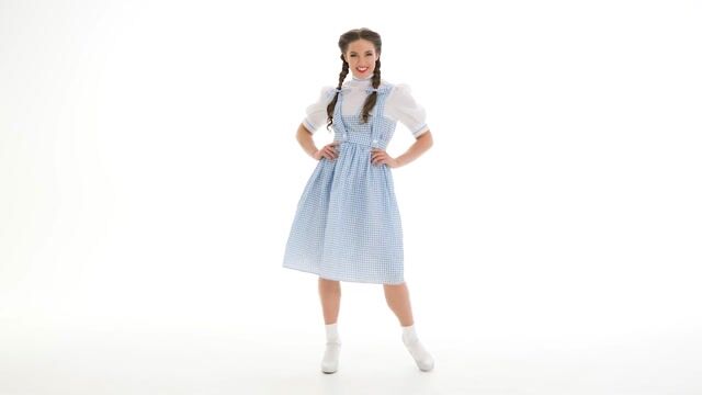 This Kansas Girl long dress costume adds a few more inches to this classic storybook look.