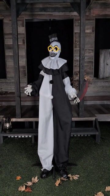 Bring bone-chilling terror to your Halloween display with Marlow the Murder Clown Animated Decoration. With creepy movements, sinister sounds, and a haunting grin, he's guaranteed to give guests a fright they won't forget.