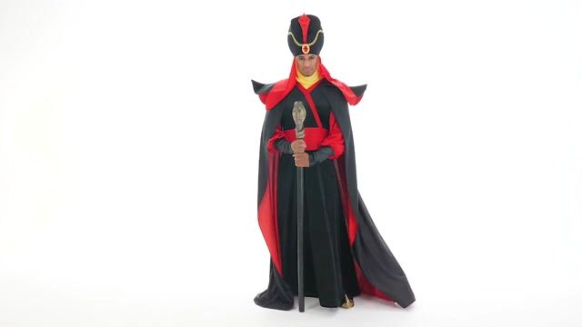 Get in touch with your villainous side when you wear this licensed exclusive Disney Aladdin Jafar Men's Costume.