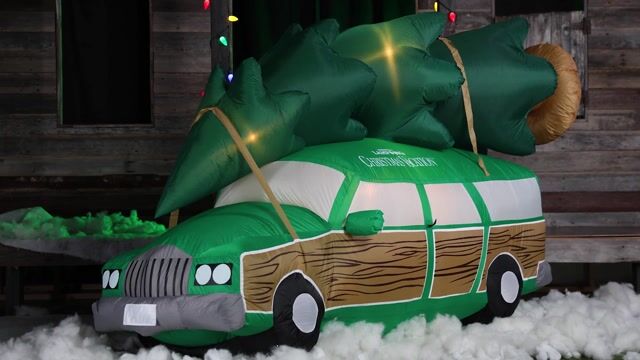 GEM114436 8ft Christmas Vacation Station Wagon Christmas Airblown Decoration