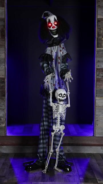 You'll be the one pulling the strings when you add this exclusive 5.5FT Puppeteer Pete the Creepy Clown Animatronic Decoration to your Halloween display. With a creepy smile like that, what could go wrong?
