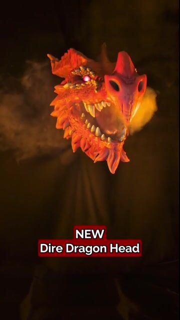 The Dire Dragon's Head Brick Thunder Actor-matonic is a monstrous addition to any Halloween setup! With glowing eyes, lifelike movements, and deep, thunderous roars, this animatronic is perfect for fantasy-themed haunts and spooky lairs. Dare to face the beast—if you can handle the terror!