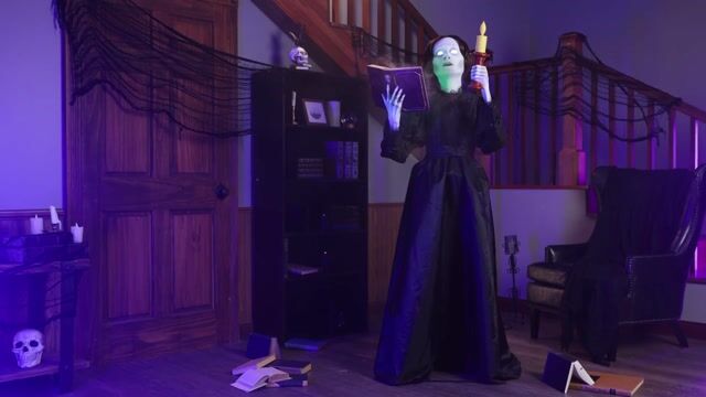 FUN98680 Lorelai the Ghostly Librarian Animatronic