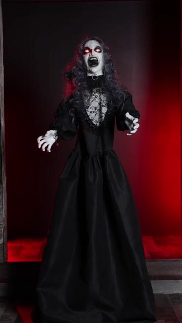 Why is Wilhelmina so upset? It's because you haven't added this 5FT Wilhelmina the Wailing Woman Animatronic Decoration to your Halloween display yet. Please, my ears can't take much more!