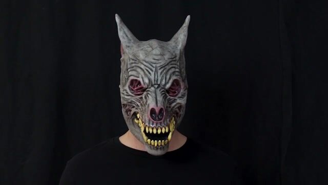 FUN6531 Adult Devil Dog Latex Mask