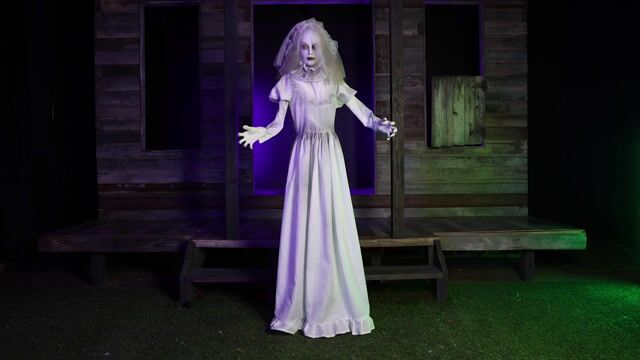 FUN99860 - 5 ft Unholy Matrimony the Double-Face Bride Animatronic Decoration