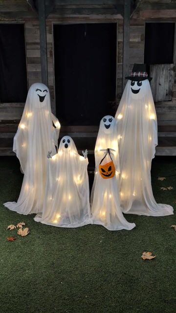 Transform your Halloween into a luminous spectacle with our Light Up High Spirited Ghost Family Halloween Decoration! Perfect for spooky charm, this ghostly ensemble glows with playful spirits, casting an eerie yet delightful ambiance for your Halloween festivities.