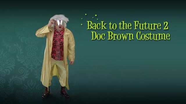 Help Marty McFly in the Back to the Future II in this licensed future Doc Brown costume. It includes the wig, glasses and more!