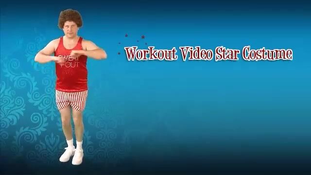 People will believe you are Richard Simmons in this funny workout video star costume.  A unique look that will surly get some laughs. Shirt, shorts, and wig are all included.