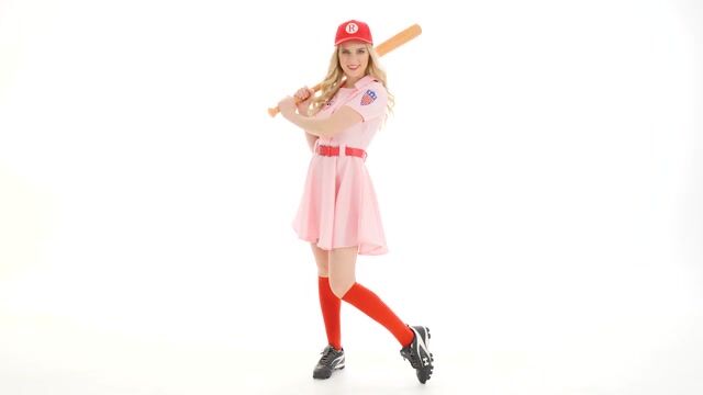 There will be no crying in baseball or on Halloween when you wear this exclusive and spectacular Women's A League of Their Own Dottie Costume!
