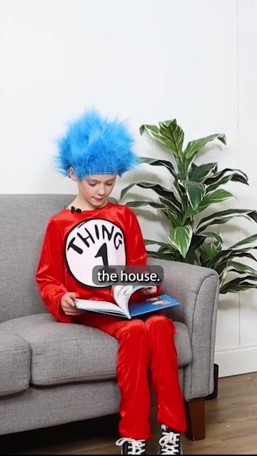 Double the fun with the Dr. Seuss Thing 1 & Thing 2 Costume for Kids! This playful and colorful outfit is perfect for little mischief-makers ready for silly adventures.