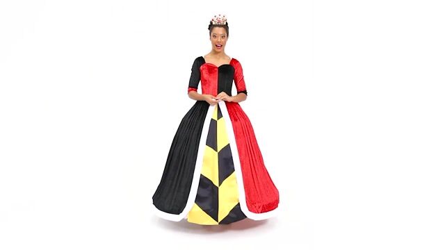 FUN4846AD Women's Deluxe Disney Queen of Hearts Costume Dress