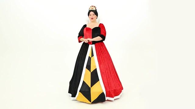 FUN4846PL Women's Plus Size Deluxe Disney Queen of Hearts Costume Dress