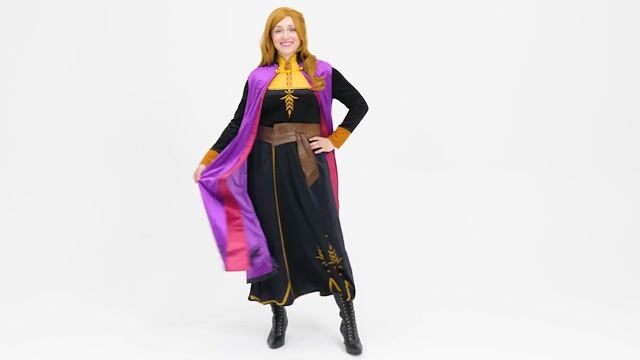 The Deluxe Frozen 2 Anna costume captures the adventurous spirit of Arendelle's princess with intricate details and high-quality fabrics. Perfect for Halloween, cosplay, or themed events, this outfit will transport you to the world of Frozen. Available in adult sizes.