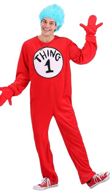 EL400619AD Ai Thing 1&2 Adult Costume